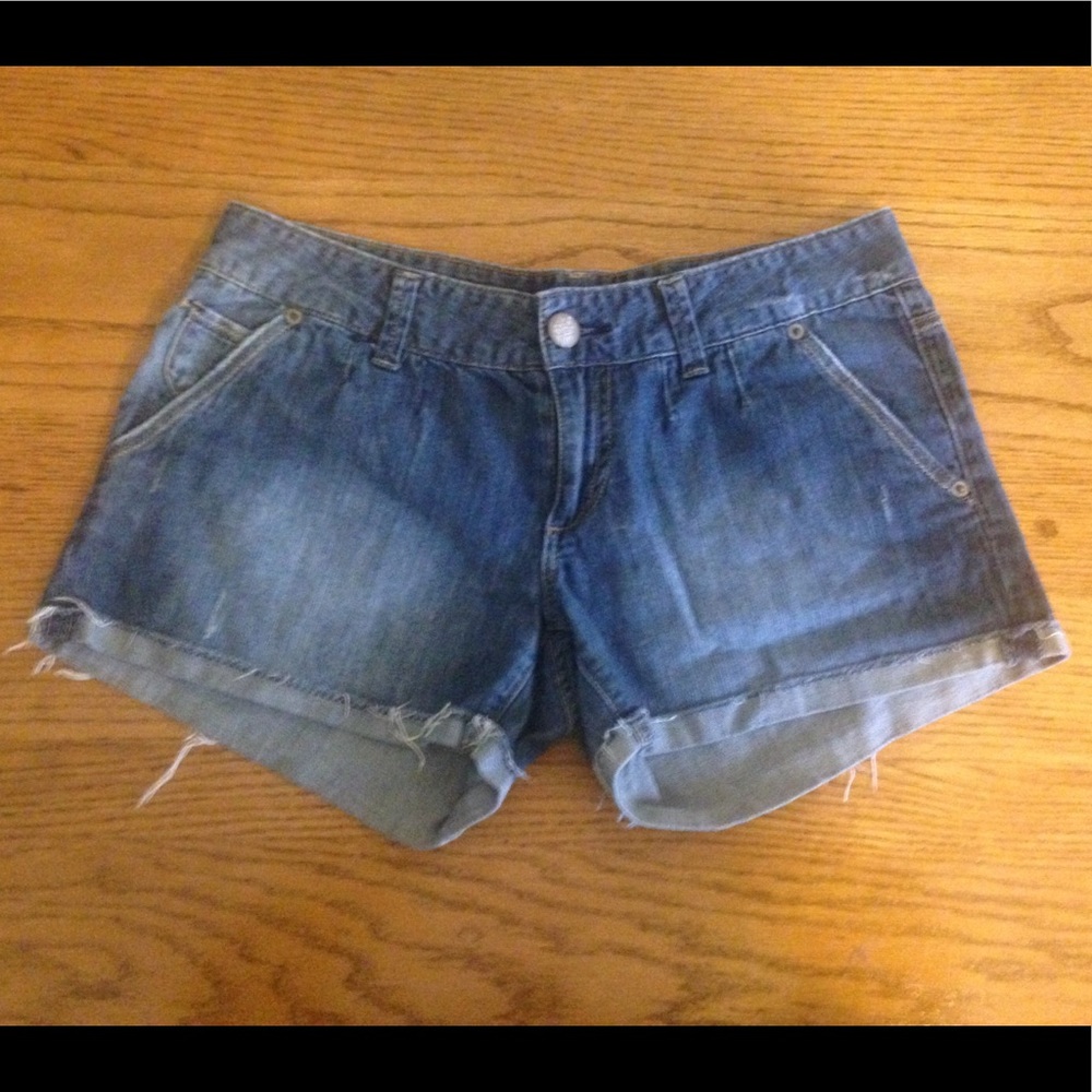 AE denim shorts